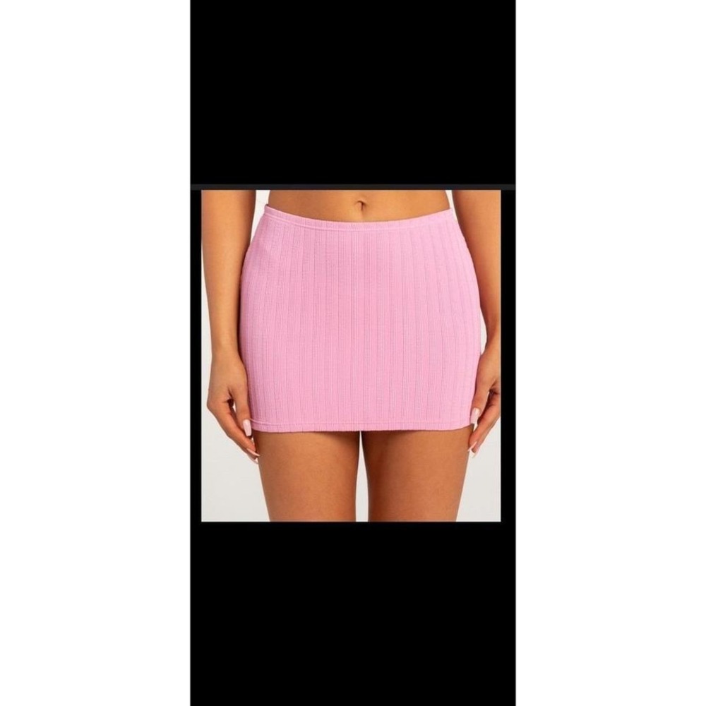 Damsel Junior Ribbed Pink Mini Skirt Stretch Fit Club Party‎ Casual NWT SZ M